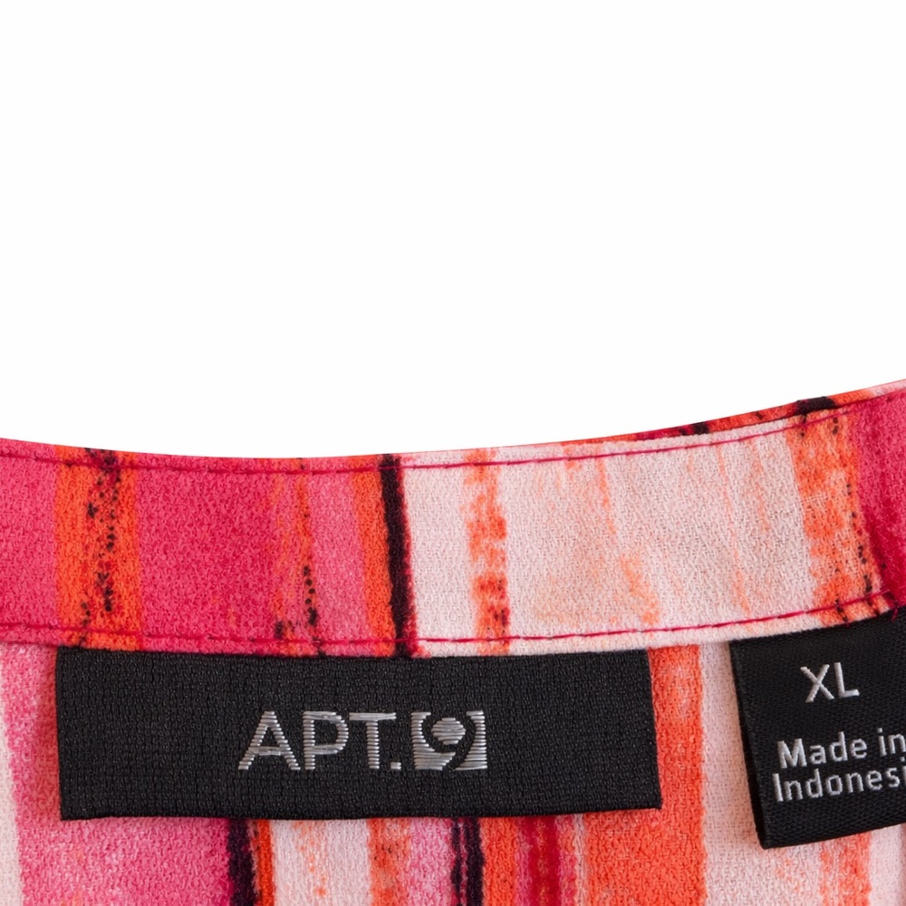 Apt. 9 Pink Multi-Stripe Sleeveless Blouse Size XL - Picture 3 of 4
